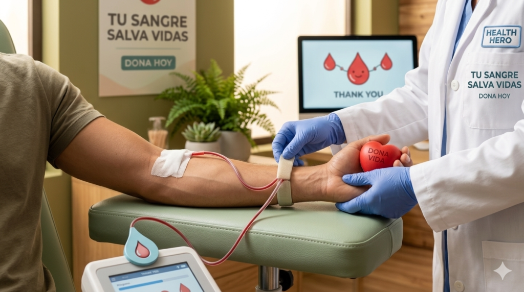 Donar sangre salva vidas.